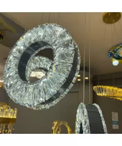 Lustra LED Cristal cu Telecomanda Yeliz 48W Argintiu