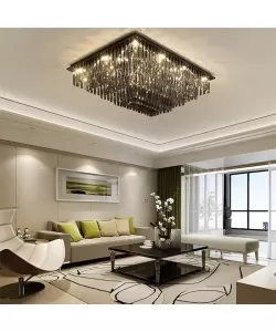 Lustra LED Cristal 57W, Xanthi, Argintiu Lustra LED Cristal 57W, Xanthi, Argintiu