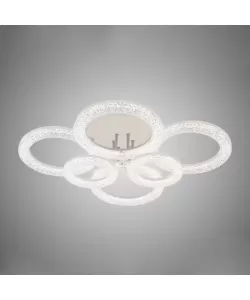 Lustra LED cu Telecomanda Abhaya 84W Dimabila Alb