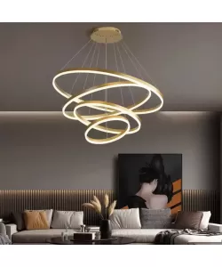 Lustra LED cu Telecomanda Ayaan 112W Dimabila Auriu