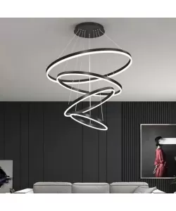 Lustra LED cu Telecomanda Azariah 112W Dimabila Negru