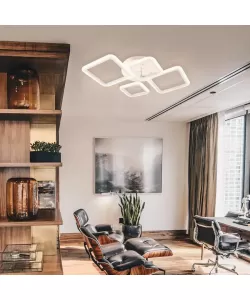 Lustra LED cu Telecomanda Korbin 100W Dimabila Alb