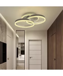 Lustra LED cu Telecomanda Bushra 106W Dimabila Argintiu