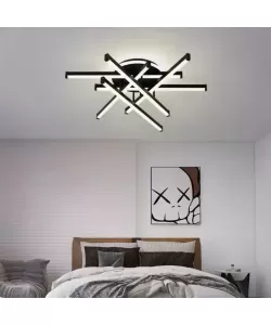 Lustra LED cu Telecomanda Caden 188W Dimabila Alb Negru