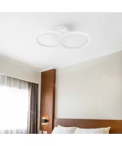 Lustra LED cu Telecomanda, Cerc, 48W, Dimabila, Alb - RESIGILAT -