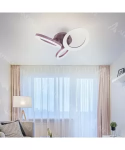 Lustra LED cu Telecomanda Cezara, 72W, Maro, Dimabila