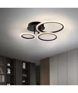 Lustra LED cu Telecomanda Cybele, 40W, Acril si Metal, Negru