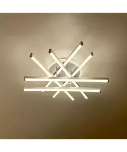 Lustra LED cu Telecomanda Drake 188W Dimabila Alb Argintiu