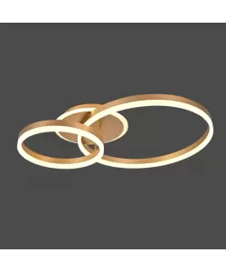 Lustra LED cu Telecomanda Elisabeth 120W Dimabila Alb Auriu Lustra LED cu Telecomanda Elisabeth 120W Dimabila Alb Auriu