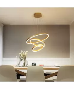 Lustra LED cu Telecomanda Elizabeth 152W Dimabila Auriu