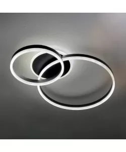 Lustra LED cu Telecomanda Hailey 120W Dimabila Negru Lustra LED cu Telecomanda Hailey 120W Dimabila Negru