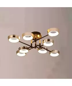 Lustra LED Ira 160W Negru Auriu