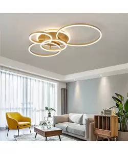 Lustra LED cu Telecomanda Isabella 180W Dimabila Auriu