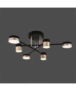 Lustra LED cu Telecomanda Jensen 72W Dimabila Alb Negru