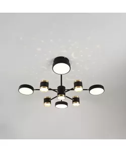 Lustra LED cu Telecomanda Jonis 87W Dimabila Negru