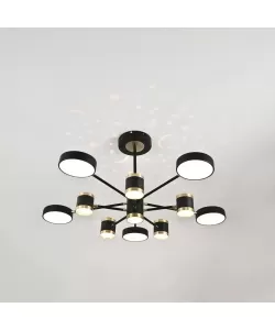 Lustra LED cu Telecomanda Joshua 95W Dimabila Negru Lustra LED cu Telecomanda Joshua 95W Dimabila Negru