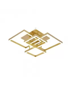 Lustra LED cu Telecomanda Lelahel, 190W, Dimabila, Auriu