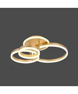 Lustra LED cu Telecomanda Liliana 144W Dimabila Alb Auriu Lustra LED cu Telecomanda Liliana 144W Dimabila Alb Auriu