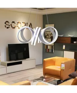 Lustra LED cu Telecomanda Miyuki 180W Dimabila Alb