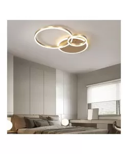 Lustra LED cu Telecomanda Myrene, 110W, Auriu, Dimabila