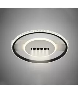 Lustra LED cu Telecomanda Neil 38W Dimabila Alb Negru