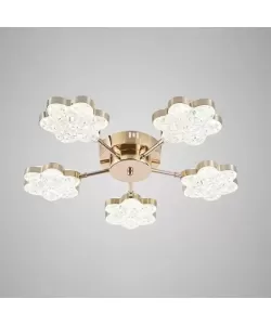 Lustra LED Royal 40W Dimabila Alb Auriu