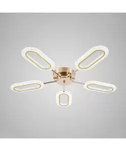 Lustra LED Snowie 40W Dimabila Alb Auriu