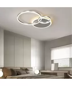 Lustra LED cu Telecomanda Theodora 81W Dimabila Argintiu