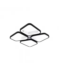 Lustra LED Daiki cu Telecomanda, 104W, 2.4GHz, Dimabila, Acril, Alb cu Negru