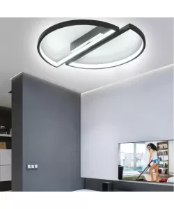 Lustra LED Diones cu Telecomanda 47W, Negru Lustra LED Diones cu Telecomanda 47W, Negru