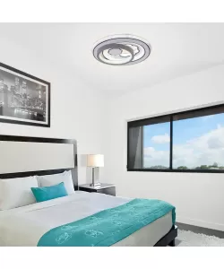 Lustra LED Elisa, 50W, 3000K/4000K/6000K, Alb