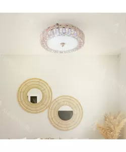 Lustra LED Elisabeta, 36W, Cristal, Auriu, Lumina Rece/Calda/Neutra