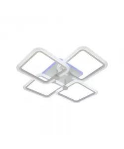 Lustra LED Elix RGB cu Telecomanda, 156W, 2.4GHz, Dimabila, Acril, Alb