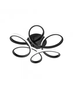 Lustra LED Elon cu Telecomanda, 120W, 2.4GHz, Dimabila, Acril, Negru