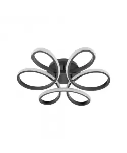 Lustra LED Elon cu Telecomanda, 120W, 2.4GHz, Dimabila, Acril, Negru