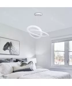 Lustra LED cu Telecomanda Epsilon 210W Dimabila Alb