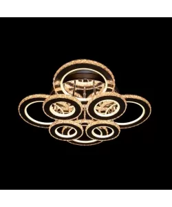 Lustra LED Eseis cu Telecomanda, 296W, Dimabila, Crom