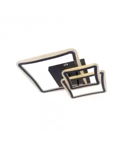 Lustra LED Faryda cu Telecomanda, 120W, Acril si Metal, Negru