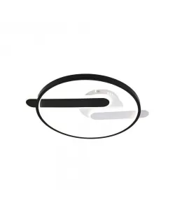 Lustra LED Feodora cu Telecomanda, 80W, Acril si Metal, Alb si Negru