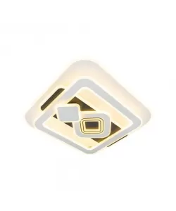 Lustra LED Fligo cu Telecomanda, 246W, 2.4GHz, Dimabila, Acril, Alb si Negru