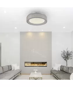 Lustra LED Gennady cu Telecomanda, 52W, Dimabil, Fumuriu