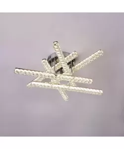 Lustra LED Graciana cu Telecomanda, 168W, Argintiu