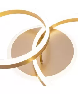 Lustra LED Gratiana cu Telecomanda, 118W, Dimabila, Auriu