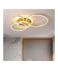 Lustra LED Gratiana cu Telecomanda, 220W, Dimabila, Auriu