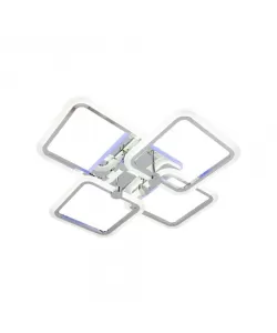 Lustra LED Henna RGB cu Telecomanda, 156W, 2.4GHz, Dimabila, Acril, Crom