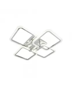 Lustra LED Henna RGB cu Telecomanda, 156W, 2.4GHz, Dimabila, Acril, Crom