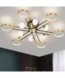 Lustra LED Ilari 120W Alb Auriu