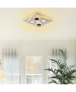 Lustra LED Imani, 100W, Alb, Negru