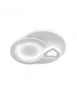Lustra LED Inimioara, 20W, Acril, Alb