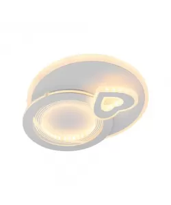 Lustra LED Inimioara, 20W, Acril, Alb